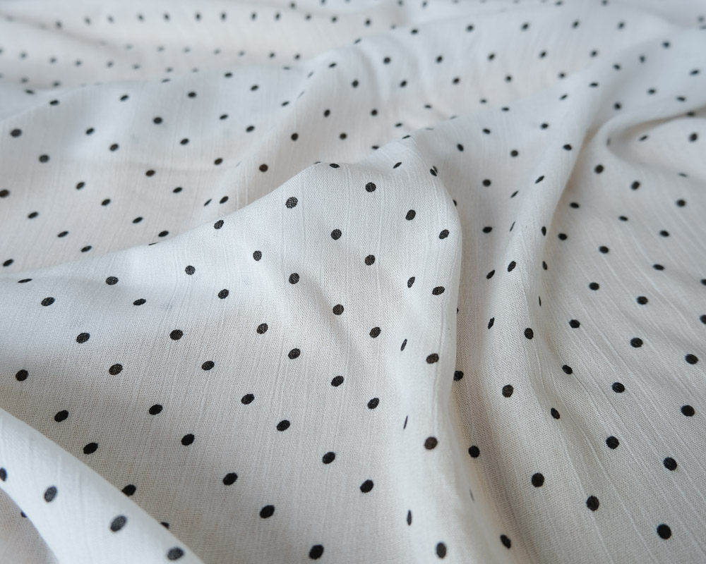 Classic Polka Dot - Rayon Crinkle Challis | Lyrical Fabrics, image size:1000x800