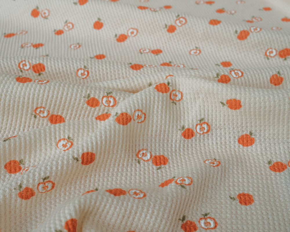 Orange Mini Fruits - Lightweight Cotton Thermal | Lyrical Fabrics